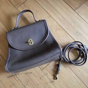 Vintage Coach Brown Leather Top Handle / Crossbody – 1995